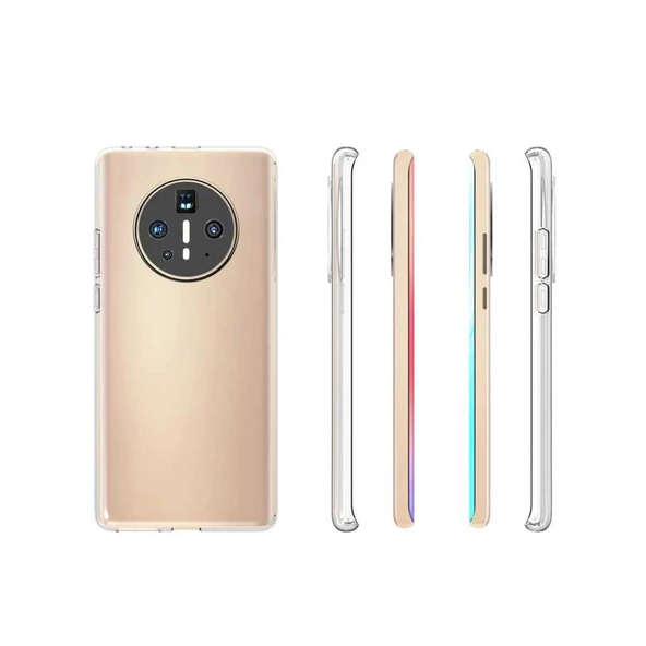 Huawei Mate 40 Pro Kılıf Şeffaf İnce ve Esnek Süper Silikon Kılıf - Resim 4