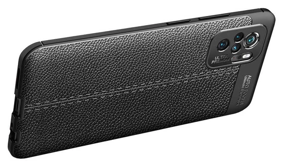 Xiaomi Redmi Note 10 Kılıf Zore Niss Deri Desenli Silikon Kılıf - Resim 5