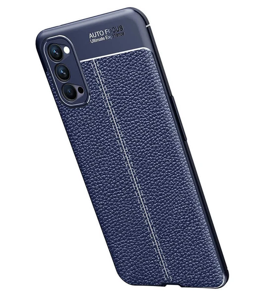 Oppo Reno 4 Kılıf Zore Niss Deri Desenli Silikon Kılıf - 5