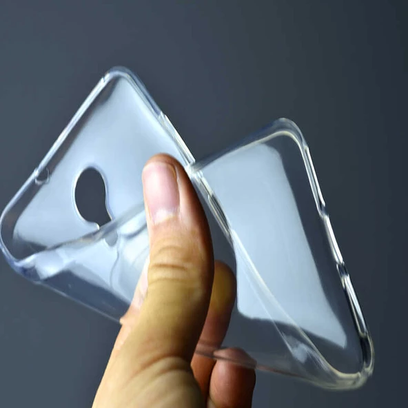 GM 4G Android One Kılıf Zore Şeffaf İnce ve Esnek Süper Silikon - Resim 4