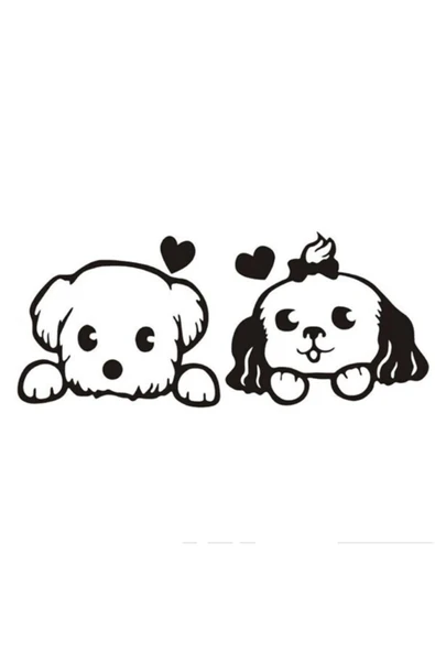 Köpek Duvar Dekor Sticker 40 X 16 Cm