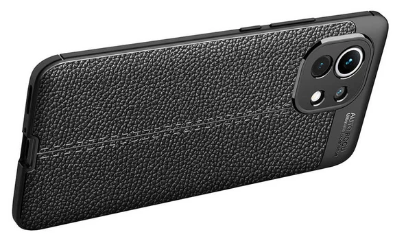 Xiaomi Mi 11 Kılıf Zore Niss Deri Desenl Silikon Kılıf - 6