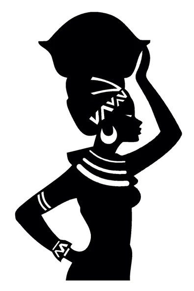 Afrikalı Kadın Duvar Dekor Sticker (Tip 1) 40 X 64 Cm