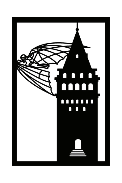 Tarihi Galata Kulesi Duvar Dekor Sticker 40 X 60 Cm