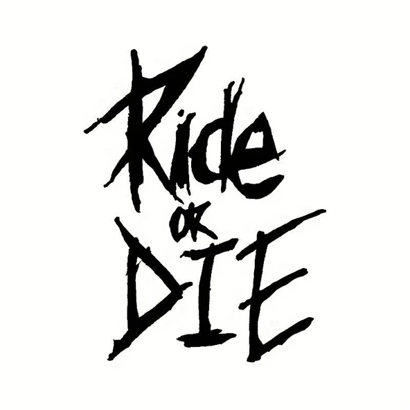 Ride Die Oto Arka Cam Sticker 14 X 20 Cm