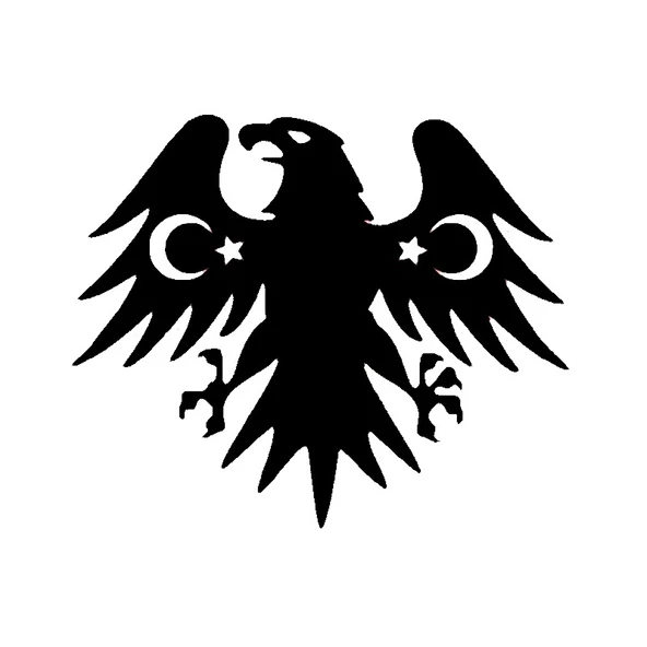 Ayyıldız Kanatlı Kartal Motosiklet Siperlik Sticker 10 X 15 Cm