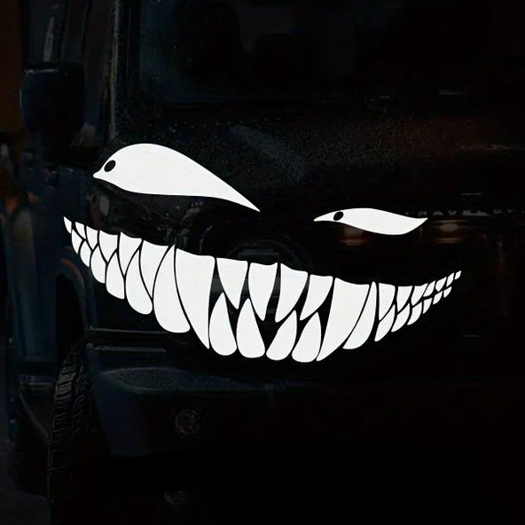 Sırıtan Hayalet Tasarım Duvar Dekor Sticker 40 X 22 Cm