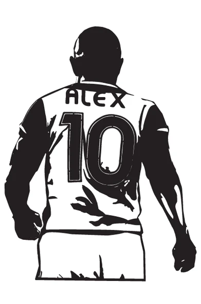 Futbolcu Alex Duvar Dekor Sticker 40 X 50 Cm