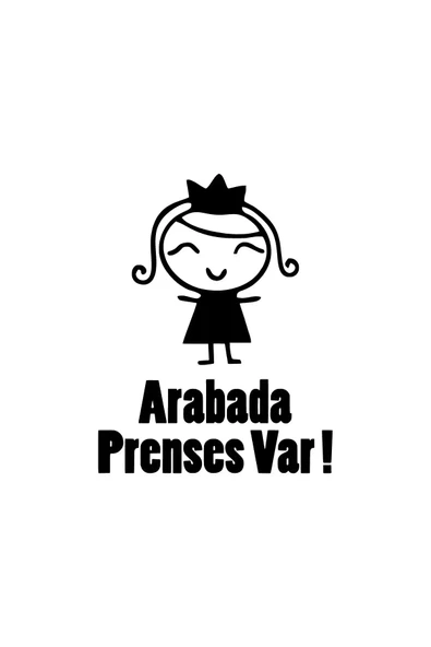 Arabada Prenses Var Sticker 10 X 13 Cm