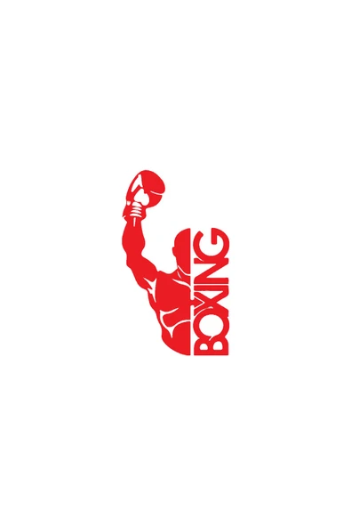 Şampiyon Boksör Sticker 10 X 18 Cm
