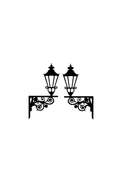 Park Lambası Şamdan Duvar Sticker 40 X 22 Cm