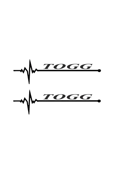Nabız Ritm Oto Cam Sticker Togg 30 X 8 Cm