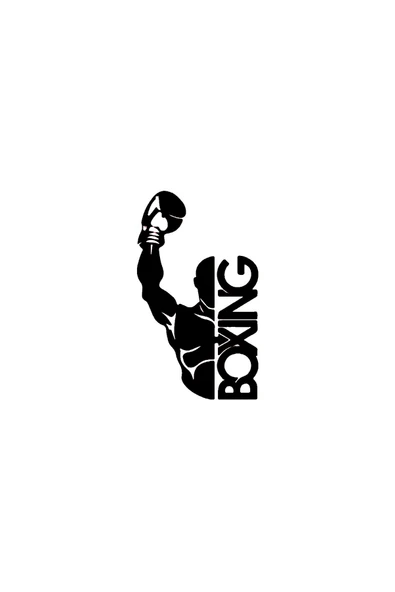 Şampiyon Boksör Sticker 30 X 54 Cm