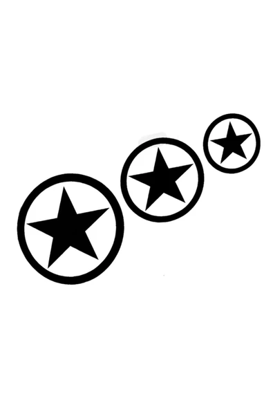 Askeri Yıldız 3 ' Lü Sticker 11 X 5 Cm