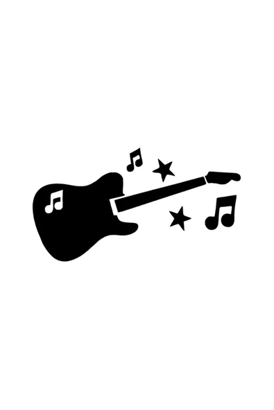 Nota Ve Gitar Sticker 10 X 5 Cm