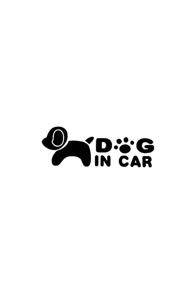 Dog İn Car Sticker 20 X 8 Cm