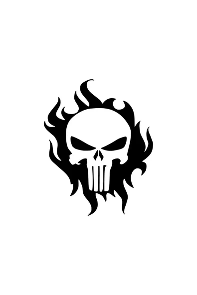 Punisher Alevler Sticker 20 X 24 Cm