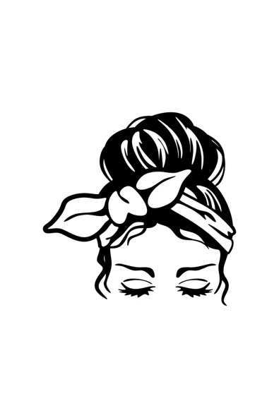 Saçı Karışık Kız Sticker 20 X 20 Cm