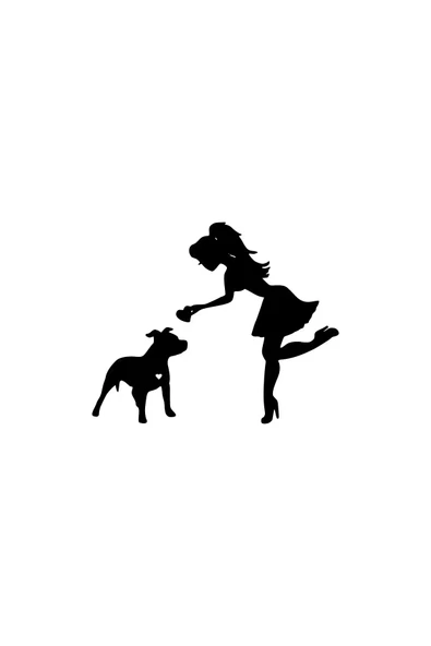 Pitbul Ve Kız Sticker 20 X 16 Cm