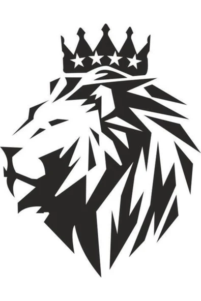 Aslan Başı Sticker 20 X 24 Cm