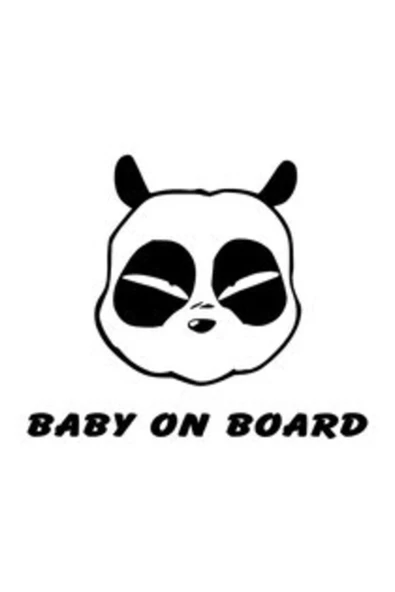 Panda Kafası Bebek On Board Sticker 10 X 8 Cm