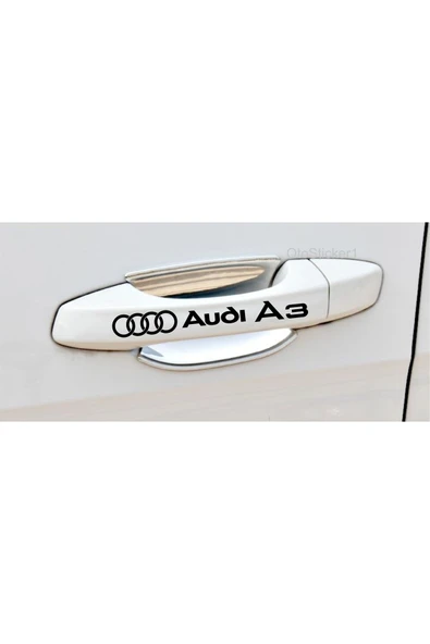 Audi A3 İçin özel yeni uyumlu Aksesuar Kapı Kolu Ve Jant özel yeni sticker Set 8 Adet 11*1.2 Cm