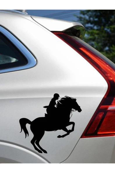 Ata Binen Adam Tasarımlı Çıkarılabilir Su Geçirmez Oto özel yeni sticker 18*16 Cm