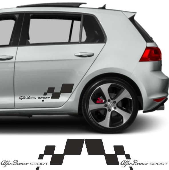 Alfa Romeo 145 İçin özel yeni uyumlu Aksesuar Yan Sport 28*13