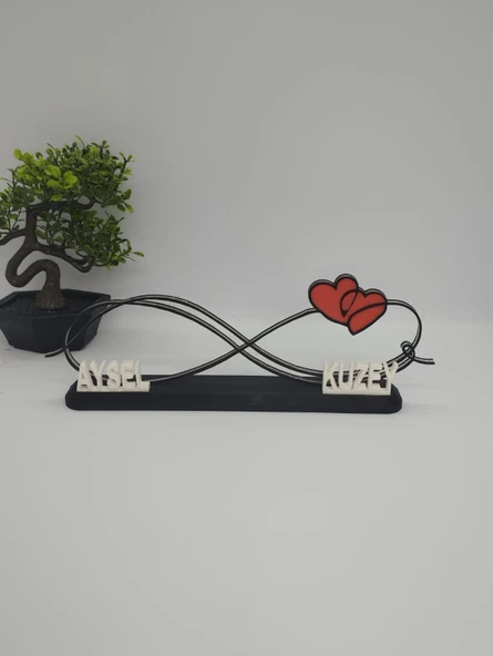 Sonsuzluk Aşkı 3D Baskılı Dekor Sevgililer Günü veya Yıldönümleri için Kişiselleştirilmiş Romantik Hediye - 4