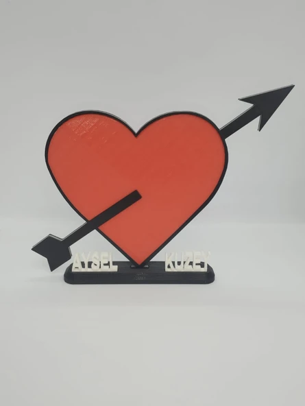 Aşk Oku 3D Baskılı Dekor Sevgililer Günü veya Yıldönümleri için Kişiselleştirilmiş Romantik Hediye - 5