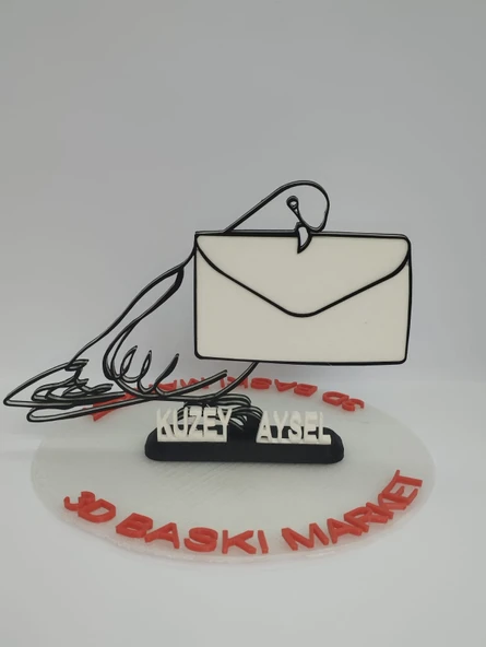 Aşk Mektubu Güvercin 3D Baskılı Dekor Sevgililer Günü veya Yıldönümleri için Romantik Hediye - 7