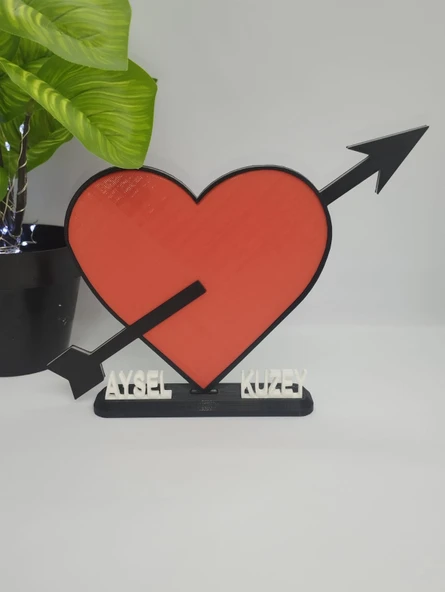 Aşk Oku 3D Baskılı Dekor Sevgililer Günü veya Yıldönümleri için Kişiselleştirilmiş Romantik Hediye - 2