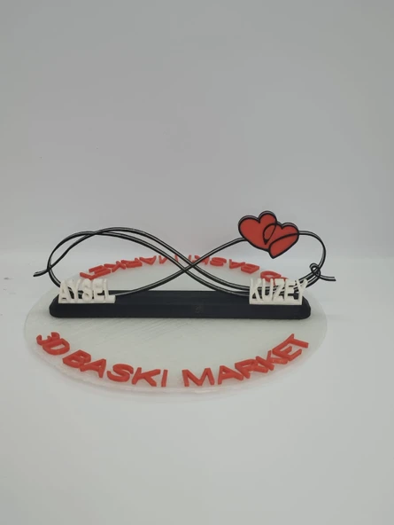 Sonsuzluk Aşkı 3D Baskılı Dekor Sevgililer Günü veya Yıldönümleri için Kişiselleştirilmiş Romantik Hediye - 7
