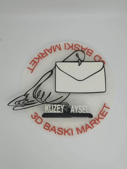 Aşk Mektubu Güvercin 3D Baskılı Dekor Sevgililer Günü veya Yıldönümleri için Romantik Hediye - 8