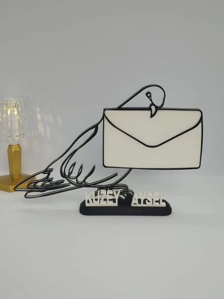 Aşk Mektubu Güvercin 3D Baskılı Dekor Sevgililer Günü veya Yıldönümleri için Romantik Hediye - 5