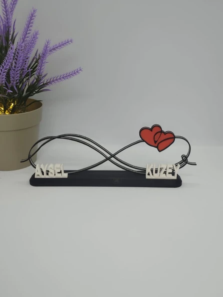 Sonsuzluk Aşkı 3D Baskılı Dekor Sevgililer Günü veya Yıldönümleri için Kişiselleştirilmiş Romantik Hediye - 3