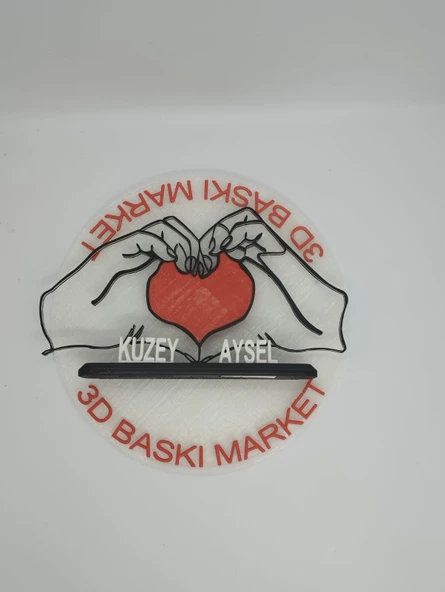 Kişiselleştirilmiş Ellerde Kalp 3D Baskılı Dekor Romantik Sevgililer Günü Hediyesi Kişiye Özel Aşk Hatırası - 8