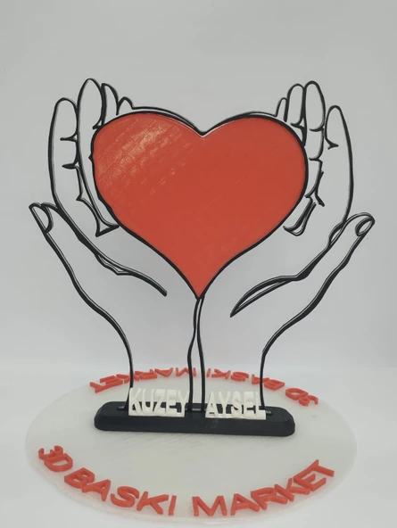 Kalpleri Bir Arada Tutmak 3D Baskılı Dekor Sevgililer Günü veya Yıldönümleri için Romantik Özel Hediye - 7