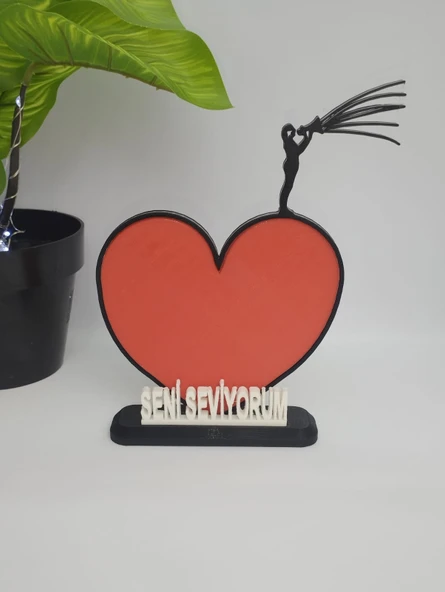 Seni Seviyorum3D Baskılı Dekor Sevgililer Günü veya Yıldönümleri için Romantik Hediye - 2