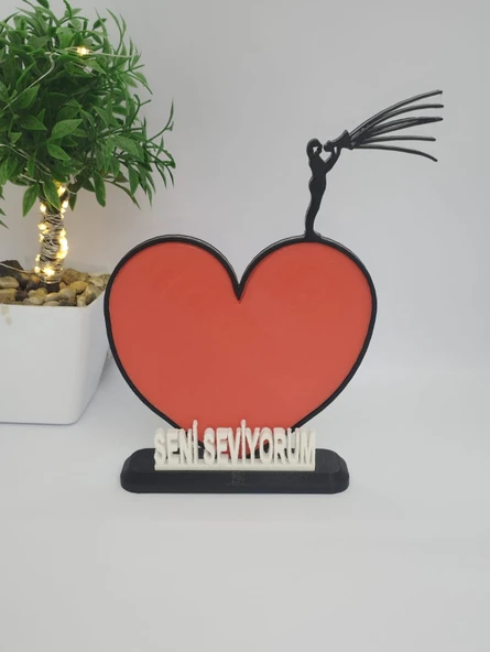 Seni Seviyorum3D Baskılı Dekor Sevgililer Günü veya Yıldönümleri için Romantik Hediye