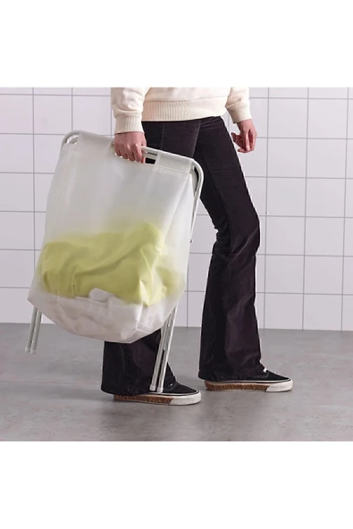 IKEA Jall 50 lt 8 kg Kapasiteli Beyaz Katlanır Çamaşır Sepeti - 2