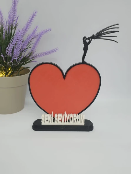 Seni Seviyorum3D Baskılı Dekor Sevgililer Günü veya Yıldönümleri için Romantik Hediye - 3