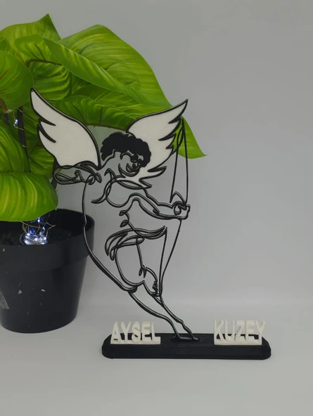 Aşk Tanrısı'nın Aşkı 3D Baskılı Dekor Sevgililer Günü veya Yıldönümleri için Kişiselleştirilmiş Romantik Hediye - 3