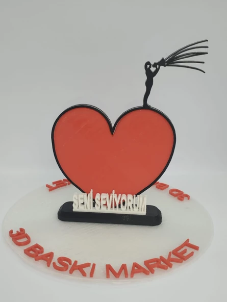 Seni Seviyorum3D Baskılı Dekor Sevgililer Günü veya Yıldönümleri için Romantik Hediye - 7