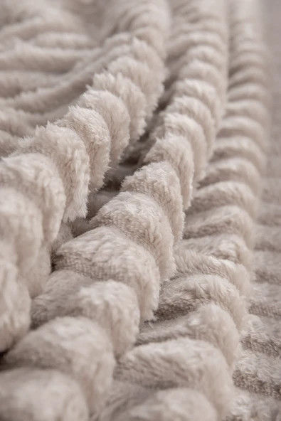 Linda 2 Parça Tek Kişilik Battaniye Seti - Vizon - Resim 5