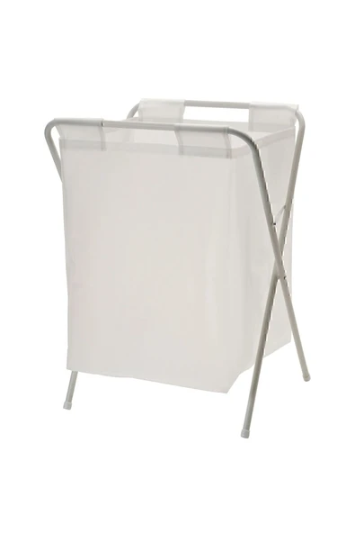 IKEA Jall 50 lt 8 kg Kapasiteli Beyaz Katlanır Çamaşır Sepeti