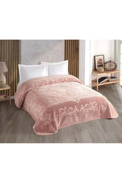 Kristal Blankent Çift Kişilik Battaniye 220x240 - Sütlü Kahve - 3