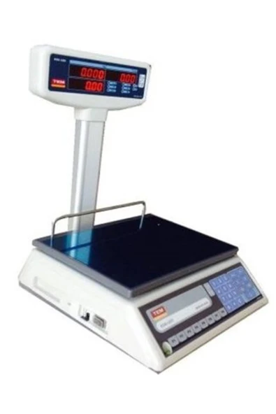 TERAZİ SEPETİ 30 Kg Kapasiteli Fiyat Hesaplamalı Onaylı Boyunlu Elektronik Terazi ürün görseli 1