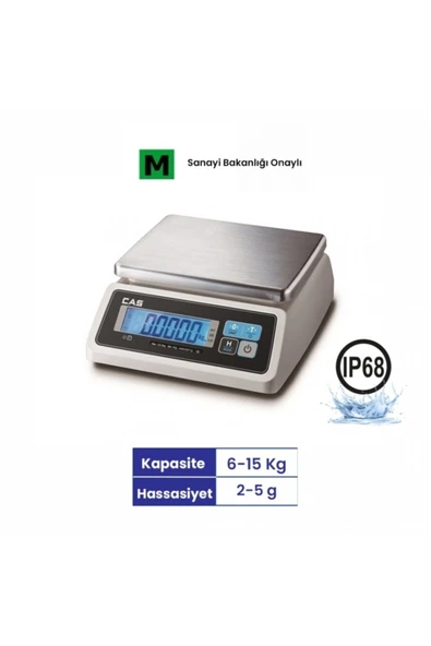 CAS Sw Iı W 15 Kg. Sıvı Korumalı Tartım Terazisi ürün görseli 1