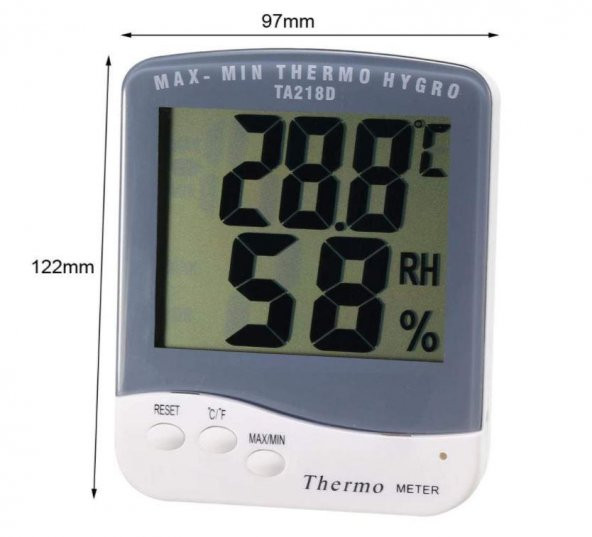 TA-218D Dijital Sıcaklık ve Nem Ölçer 0/+50 Derece - 2